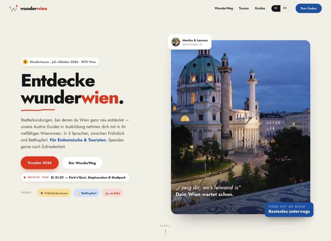 Die Website von WunderWien